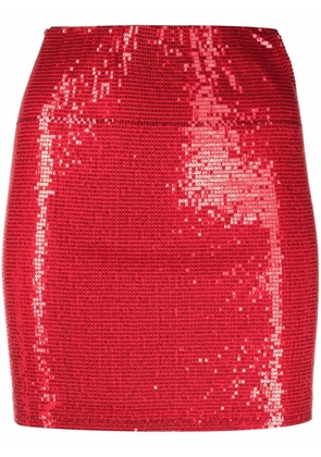 Atu Body Couture sequin-embellished fitted mini skirt - Red