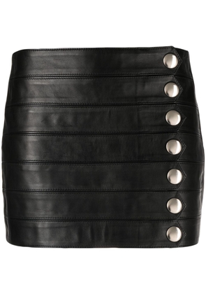 Manokhi button-detail leather skirt - Black