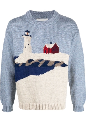 BODE Highland Lighthouse wool jumper - Blue