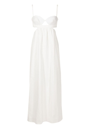 Adriana Degreas matelassé-embellished maxi dress - White