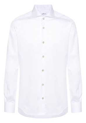Kiton long-sleeve cotton shirt - White