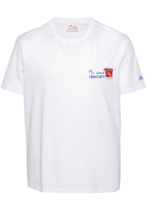 MC2 Saint Barth Portofino logo-embroidered T-shirt - White