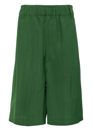 Jacquemus Juego elasticated-waist bermuda shorts - Green