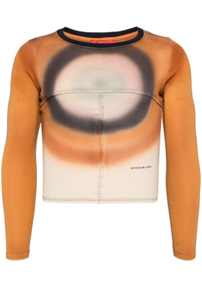 Eckhaus Latta logo-print cotton shirt - Orange