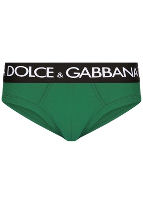 Dolce & Gabbana logo-waistband jersey briefs - Green