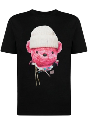 Acne Studios Teddy Face organic cotton T-shirt - Black