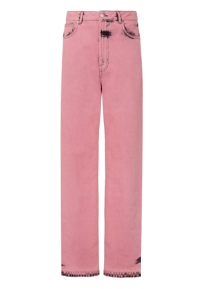 MOSCHINO JEANS high-rise tapered jeans - Pink