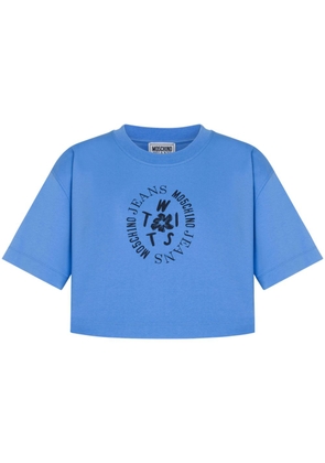 MOSCHINO JEANS logo-print cotton T-shirt - Blue
