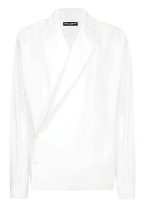 Dolce & Gabbana cotton wrap shirt - White