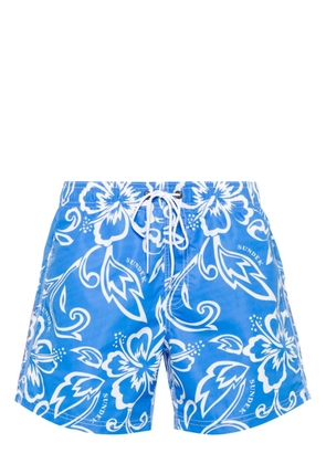 Sundek hibiscus-print swim shorts - Blue