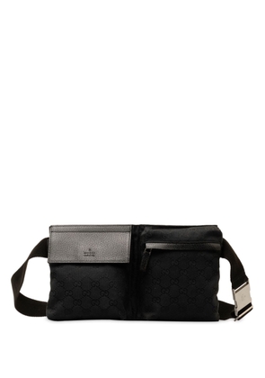 Gucci Pre-Owned 2000-2015 GG Canvas Double Pocket belt bag - Black