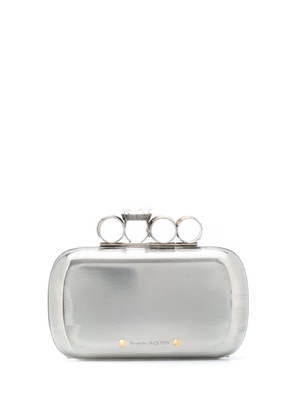 Alexander McQueen Rings metallic clutch bag
