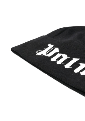 Palm Angels intarsia-knit logo beanie - Black