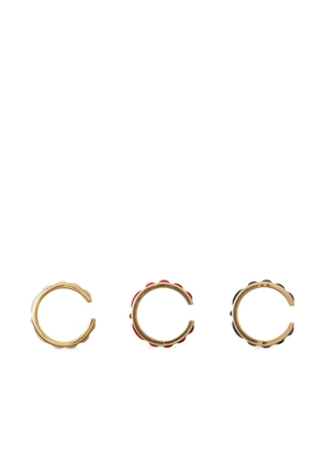 Burberry Lola ear cuffs gold-plated set - Red