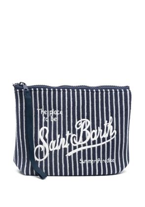 MC2 Saint Barth Aline terry-cloth striped wash bag - Blue