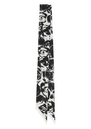 Burberry reversible print silk scarf - Black