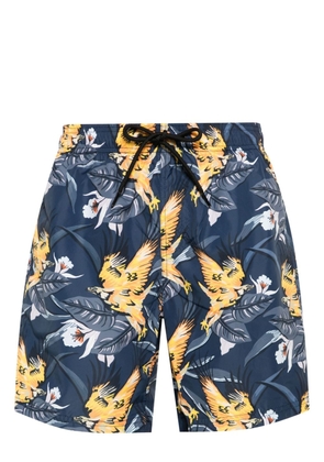 Sundek eagle-print swim shorts - Blue