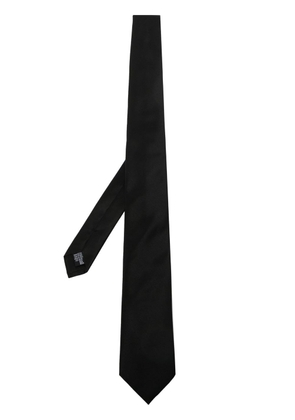 Emporio Armani pointed silk tie - Black