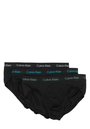 Calvin Klein logo-waistband briefs (pack of three) - Black