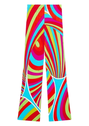 PUCCI Iride-Print flared trousers - Pink