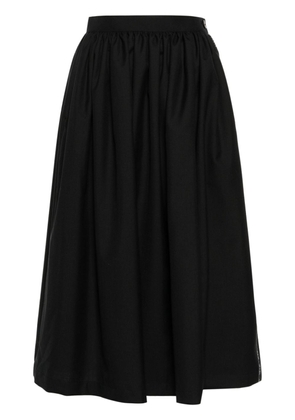 Comme Des Garçons wool pleated midi skirt - Black