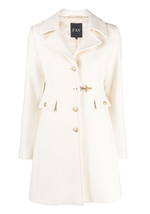 Fay single-breasted wool coat - Neutrals
