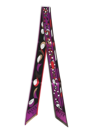 PUCCI Pesci-print silk scarf - Purple