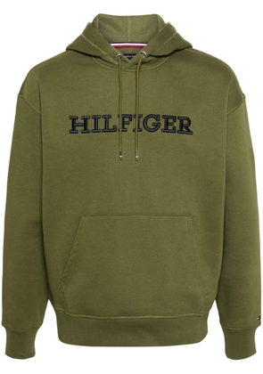Tommy Hilfiger logo-embroidered hoodie - Green