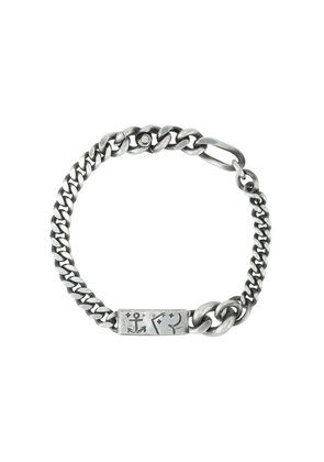WERKSTATT:MÜNCHEN engraved-tag chain bracelet - Silver