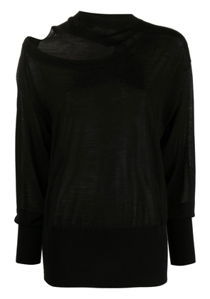 Stella McCartney cut out-detail knitted top - Black