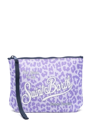 MC2 Saint Barth Aline leopard-print wash bag - Purple