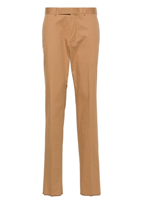 Zegna tapered-leg cotton chino trousers - Neutrals