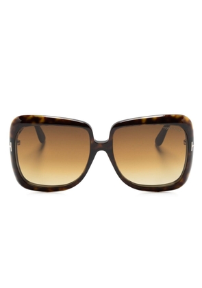 TOM FORD Eyewear Lorelai oversize-frame sunglasses - Brown
