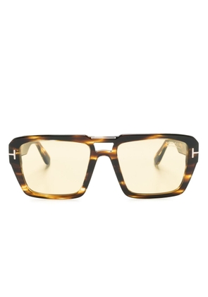 TOM FORD Eyewear Redford pilot-frame sunglasses - Brown