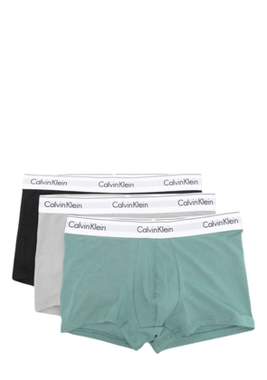 Calvin Klein logo-waist boxers (set of three) - Green