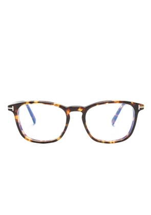 TOM FORD Eyewear tortoiseshell square-frame glasses - Brown