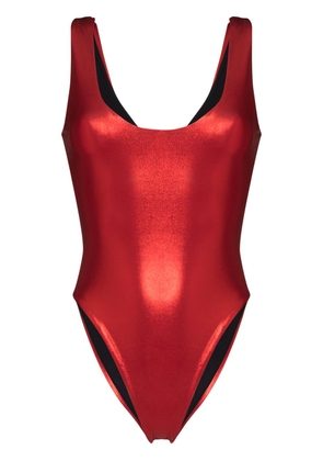 Saint Laurent scoop-neck sleeveless bodysuit - Red
