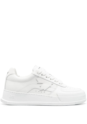 Dsquared2 maple leaf leather sneakers - White