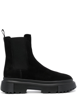 Hogan Chelsea chunky-sole suede boots - Black