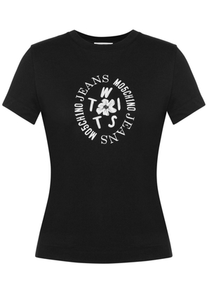 MOSCHINO JEANS logo-print cotton T-shirt - Black