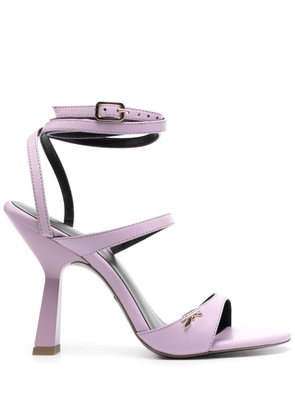 Patrizia Pepe 100mm leather sandals - Purple