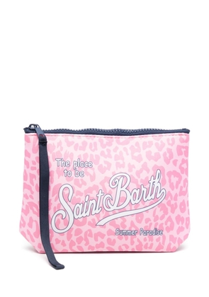 MC2 Saint Barth Aline leopard-print wash bag - Pink