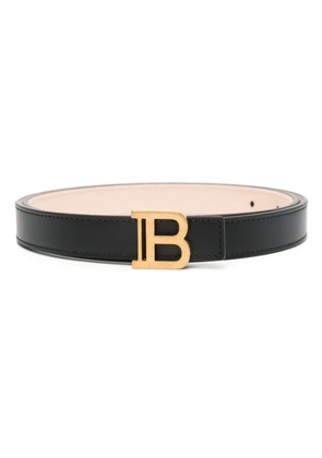 Balmain logo-buckle leather belt - Black