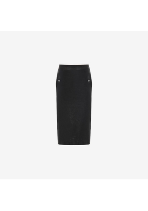ALEXANDER MCQUEEN - Low-waisted Leather Skirt - Item 799507Q5AIZ1000