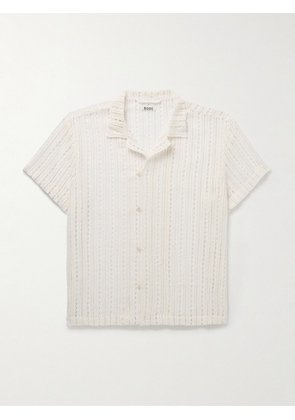BODE - Meandering Convertible-Collar Cotton-Lace Shirt - Men - White - S
