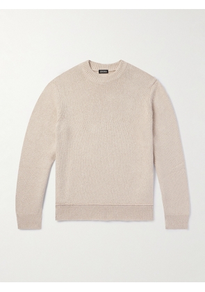 Zegna - Organic Cotton and Silk-Blend Sweater - Men - Neutrals - IT 46