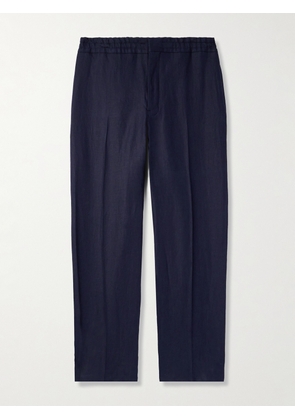 Zegna - Tapered Oasi Linen Trousers - Men - Blue - IT 46