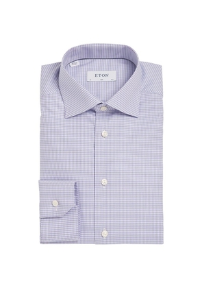 Eton Cotton-Blend Check Print Shirt