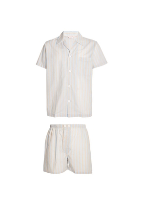 Derek Rose Cotton Amalfi Striped Pyjama Set