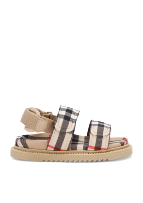Burberry Kids Woven Check Sandals